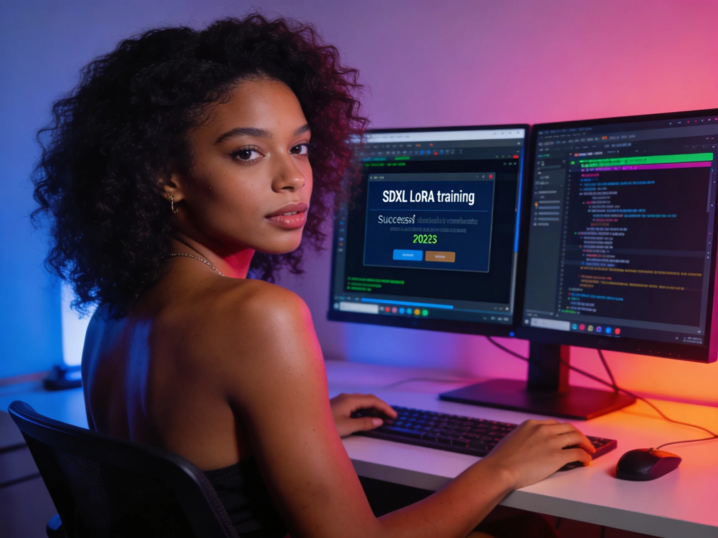 RX 9060 XT trains SDXL and Flux LoRAs on native Linux; WSL2 blocked by AMD driver bug
