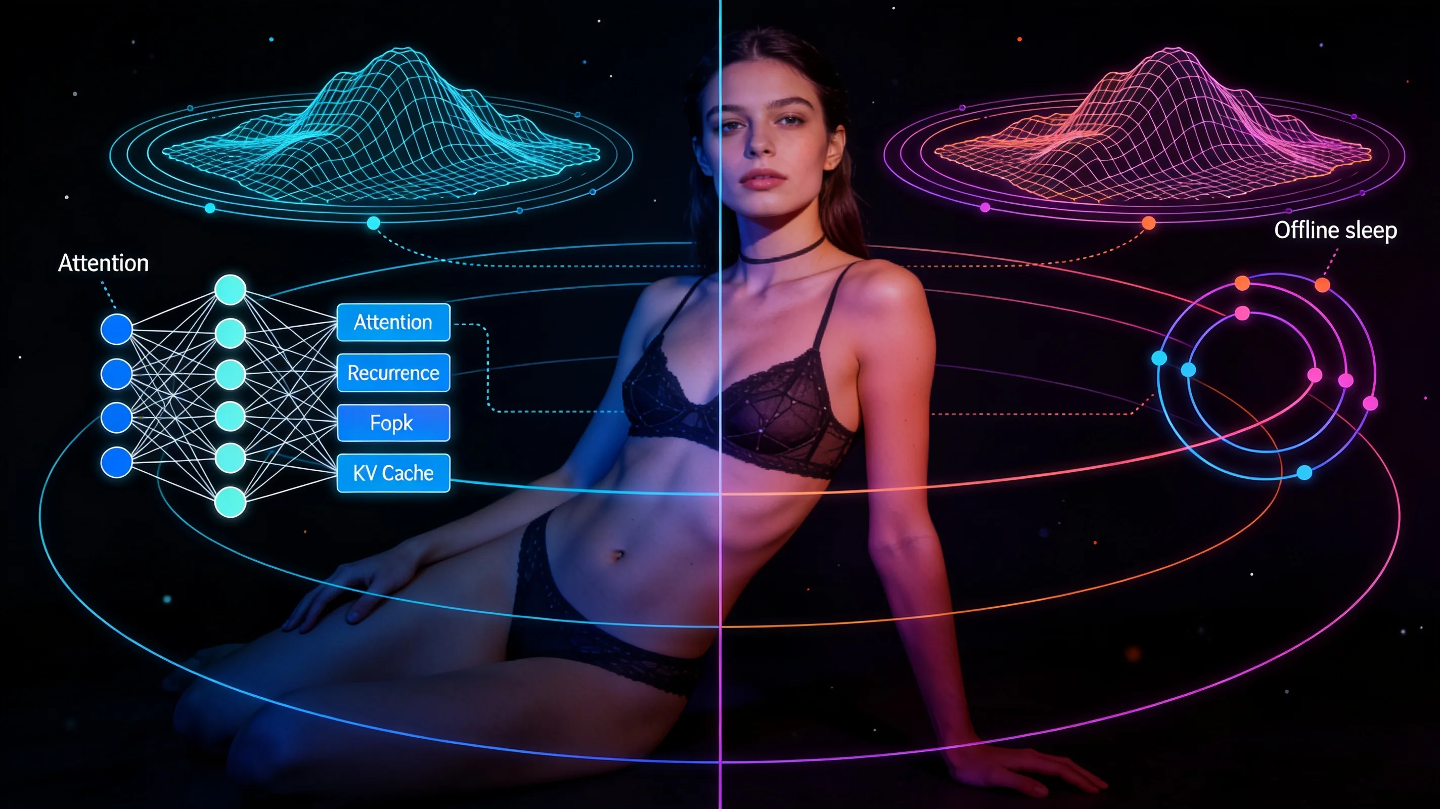 LLM Sleep unlocks multi-hop reasoning in hybrid models without latency cost