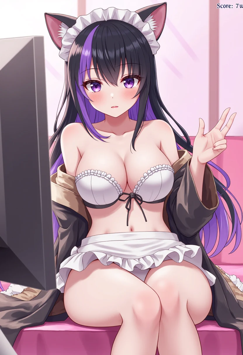 1girl-black-hair-purple-hair-two-85c17a on Jib Mix Flux