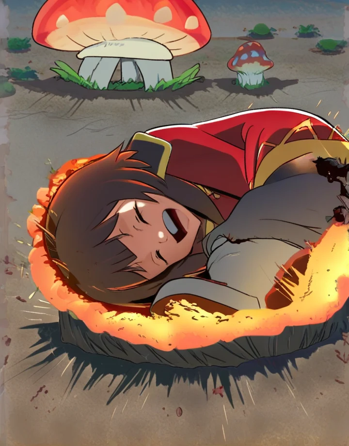 1girl-megumin-solo-side-outdoors-dirt-c5de78 on IllustriousXL v0.1