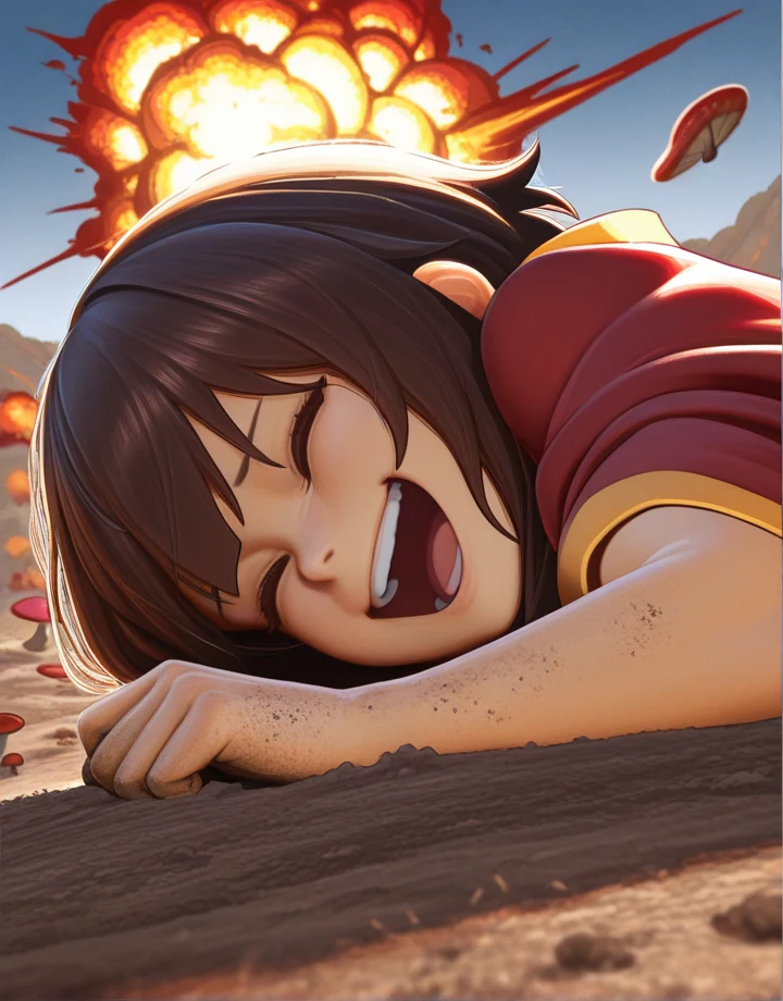 1girl-megumin-solo-side-outdoors-dirt-c5de78 on WAI-illustrious-SDXL