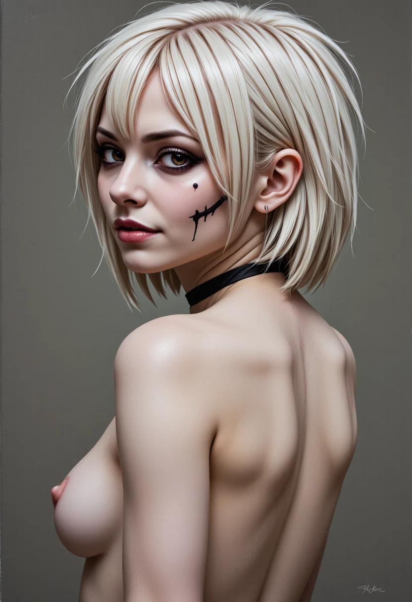 1girl-oil-painting-nude-goth-girl-efff24 on FenrisXL + Flux