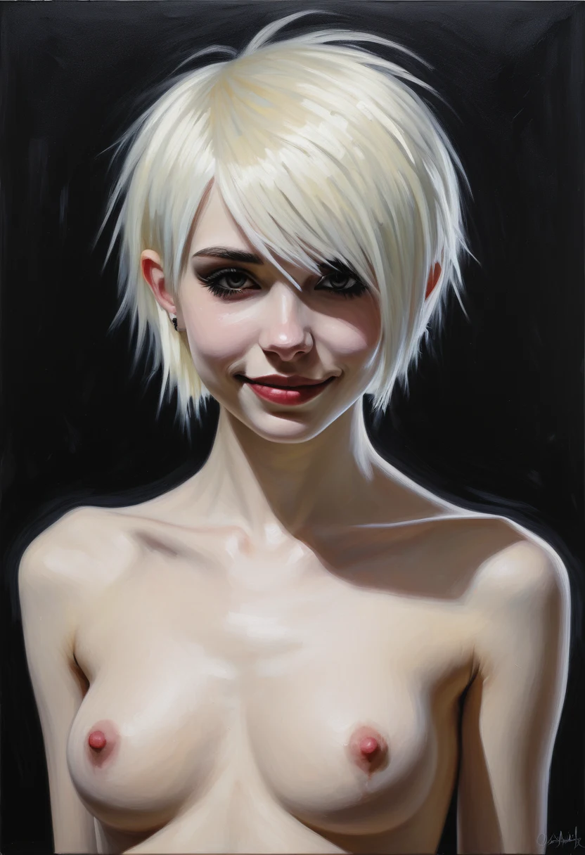 1girl-oil-painting-nude-goth-girl-efff24 on Juggernaut XL