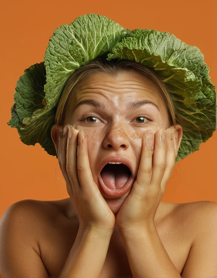 1girl-solo-cabbage-head-hands-own-b3619b on Art Universe