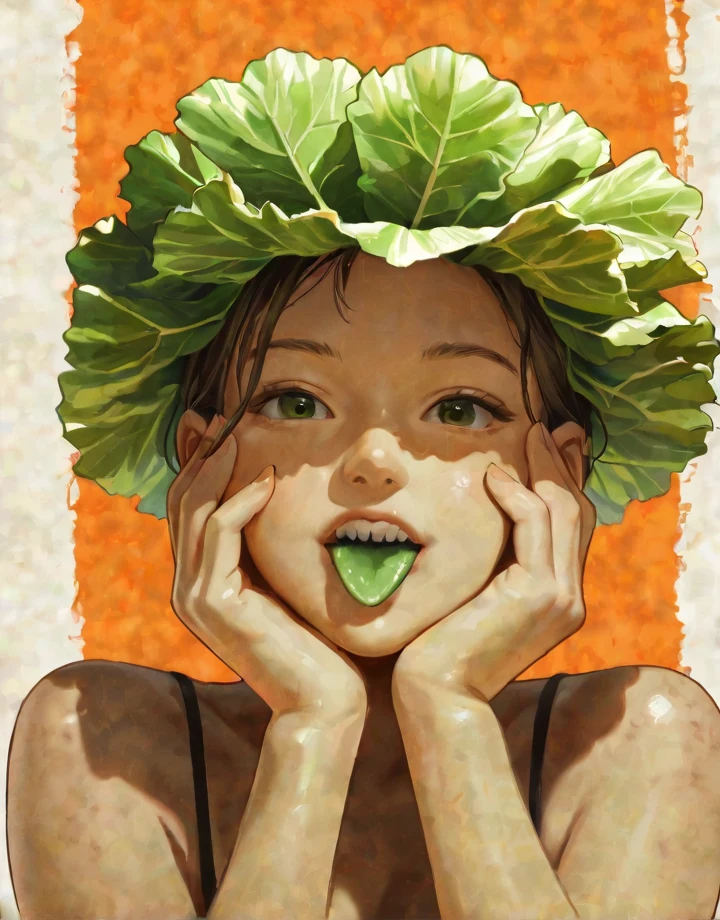 1girl-solo-cabbage-head-hands-own-b3619b on Copax TimeLess