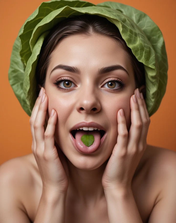 1girl-solo-cabbage-head-hands-own-b3619b on FenrisXL + Flux