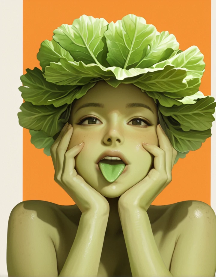 1girl-solo-cabbage-head-hands-own-b3619b on One obsession