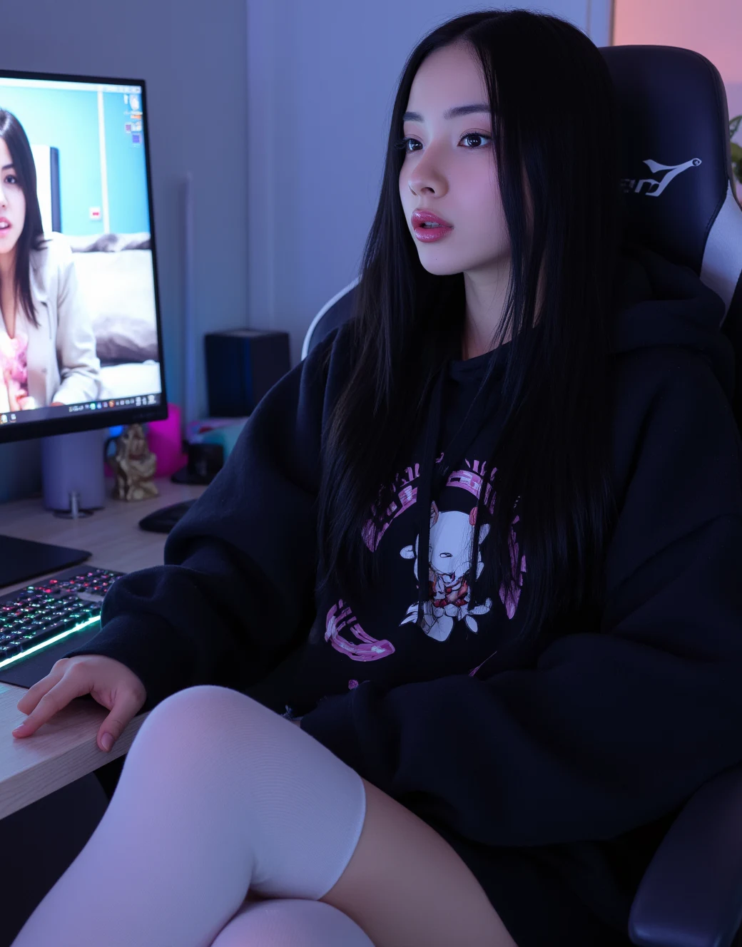 1girl-tgirl-light-makeup-long-black-a5a152 on getphat FLUX Reality NSFW