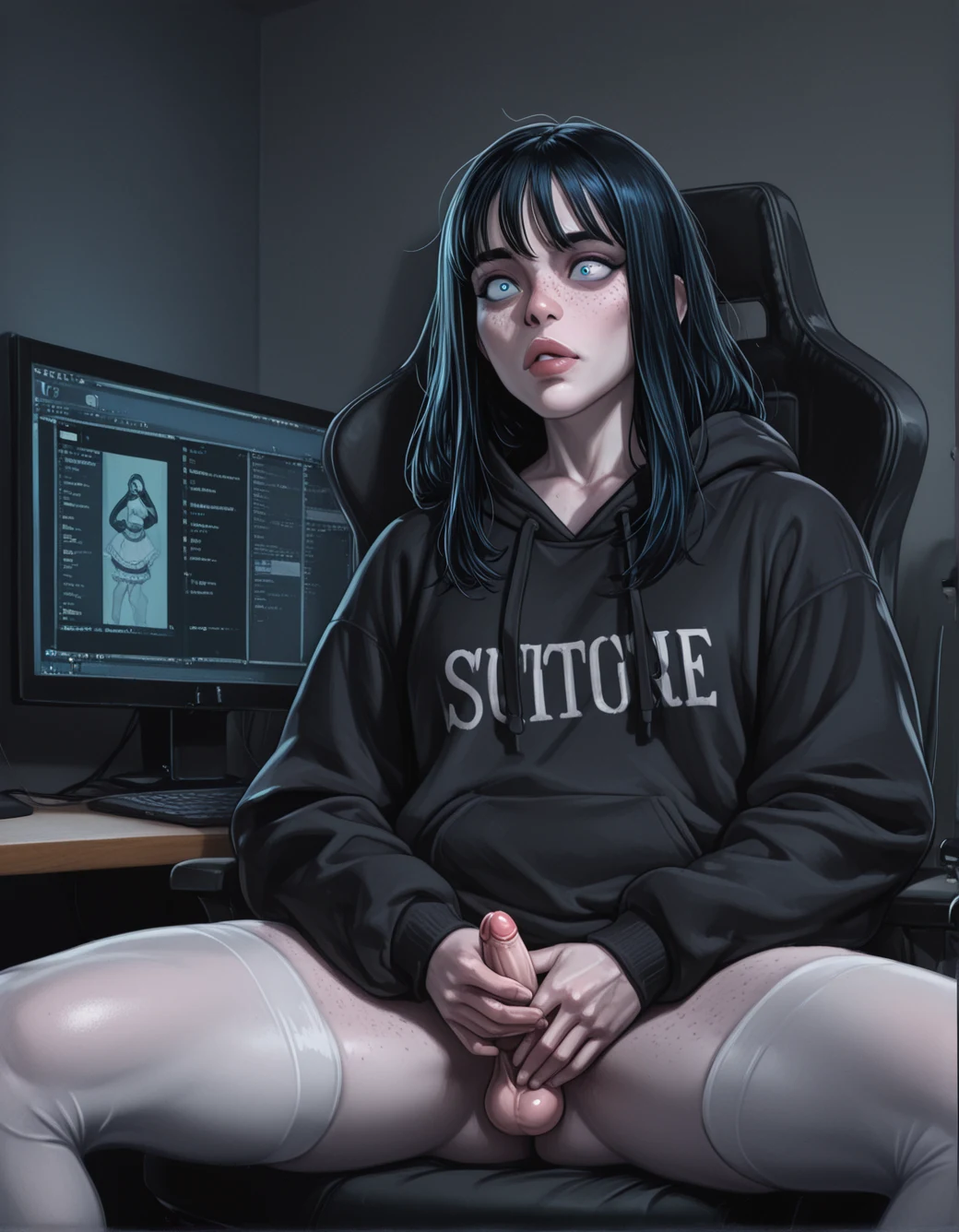 1girl-tgirl-light-makeup-long-black-a5a152 on HomoSimile XL [Pony, Illustrious, NoobAI]