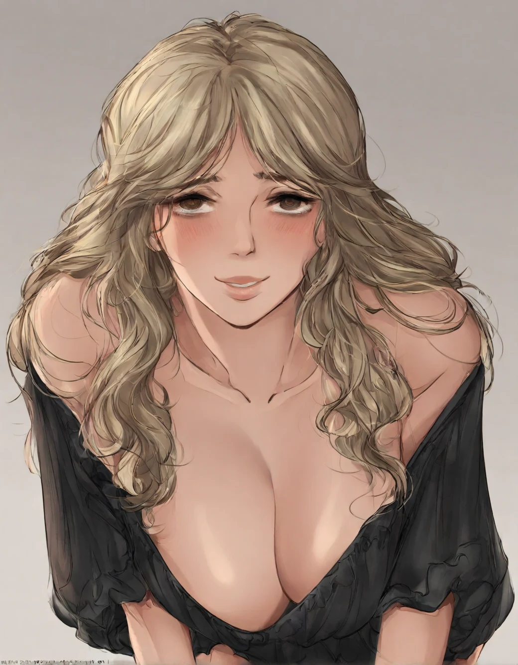 beautiful-face-downblouse-huge-natural-hanging-9945b3 on IllustriousXL v0.1