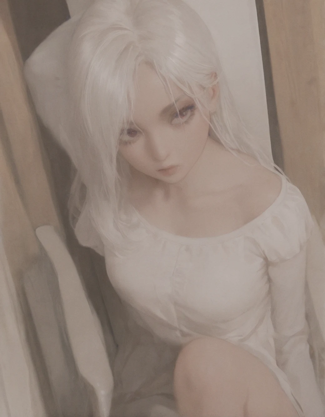 beautiful-russian-woman-lying-black-deck-aa49d0 on WAI-illustrious-SDXL