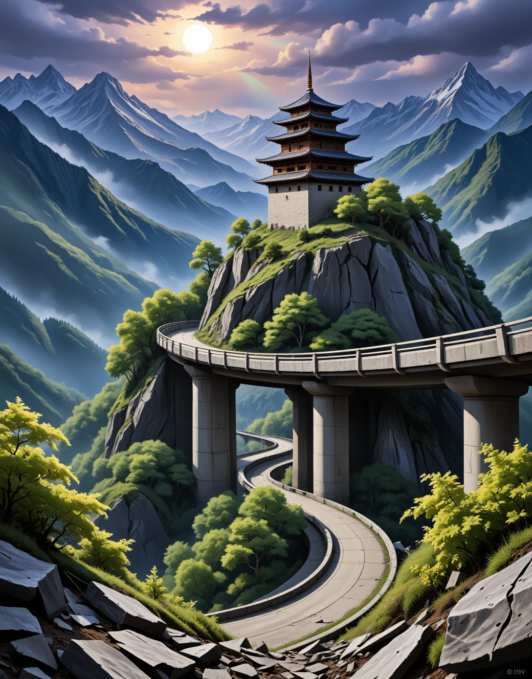 brilliant-pagoda-haze-castle-masterpiece-best-eda9f5 on FenrisXL + Flux