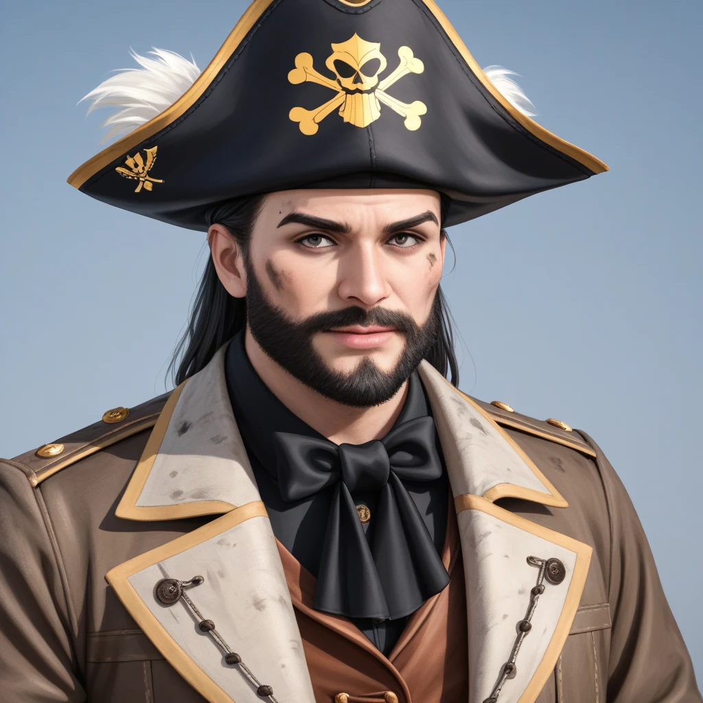 detailed-photorealistic-image-closeup-portrait-pirate-1a8496 on boleromix(Pony)