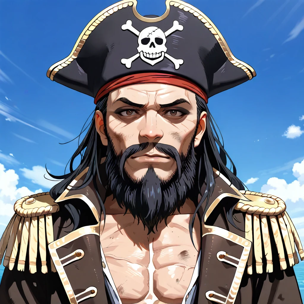 detailed-photorealistic-image-closeup-portrait-pirate-1a8496 on Cat Tower (NoobAI XL checkpoint)