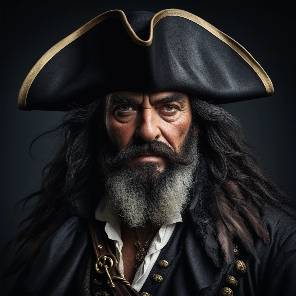detailed-photorealistic-image-closeup-portrait-pirate-1a8496 on Juggernaut XL