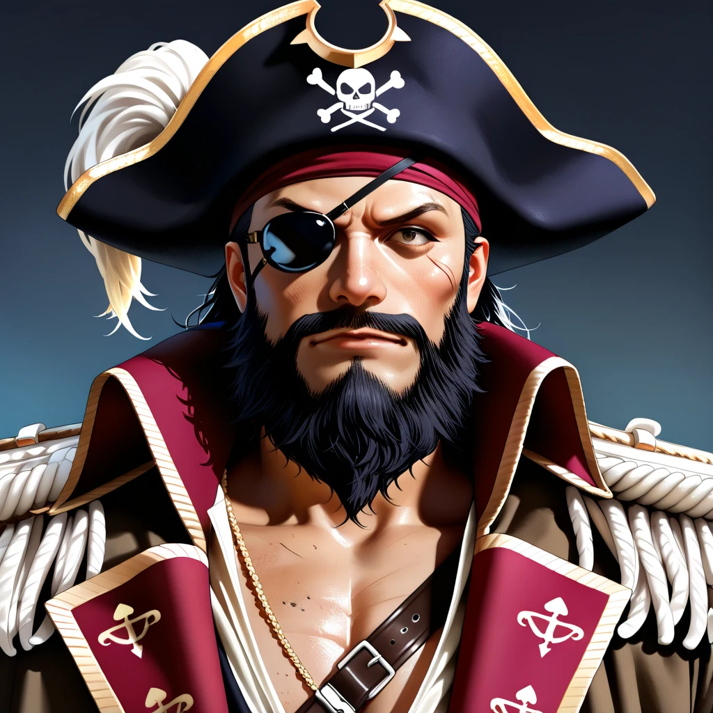 detailed-photorealistic-image-closeup-portrait-pirate-1a8496 on One obsession