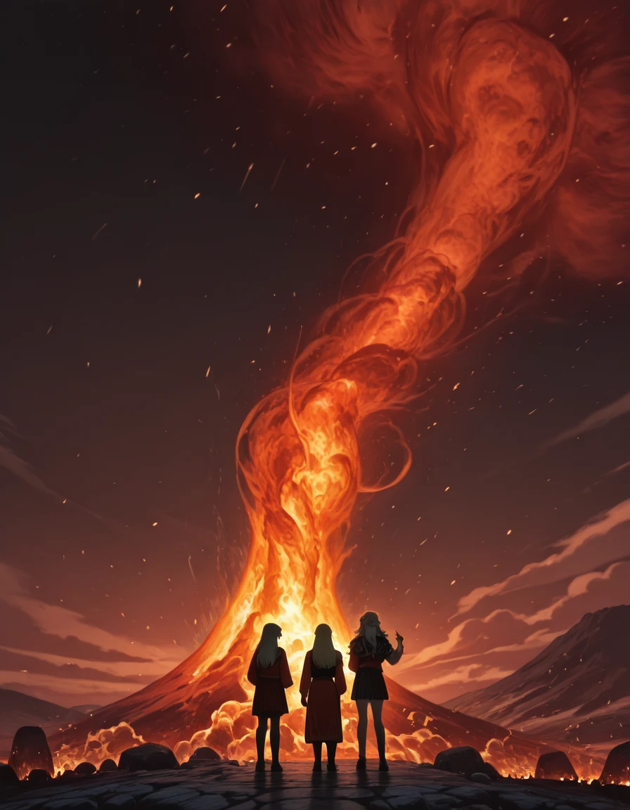 digital-painting-amidst-volcano-fury-young-2fab4c on HomoSimile XL [Pony, Illustrious, NoobAI]