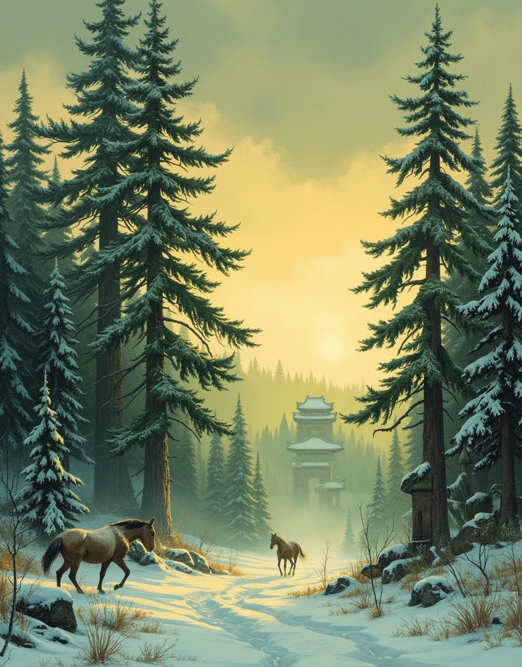 east-asian-architecture-classical-oil-painting-2ca016 on Jib Mix Flux