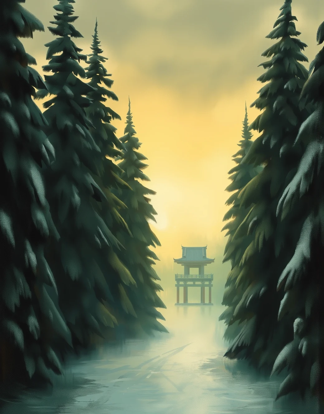 east-asian-architecture-classical-oil-painting-2ca016 on PixelWave