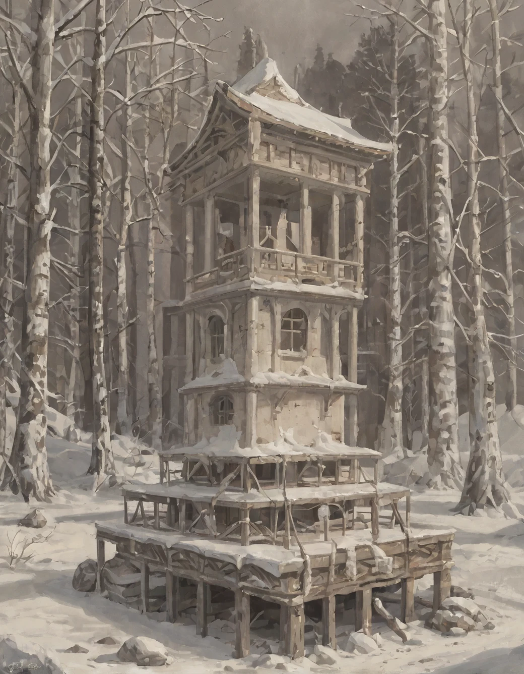 east-asian-architecture-classical-oil-painting-2ca016 on WAI-ANI-PONYXL