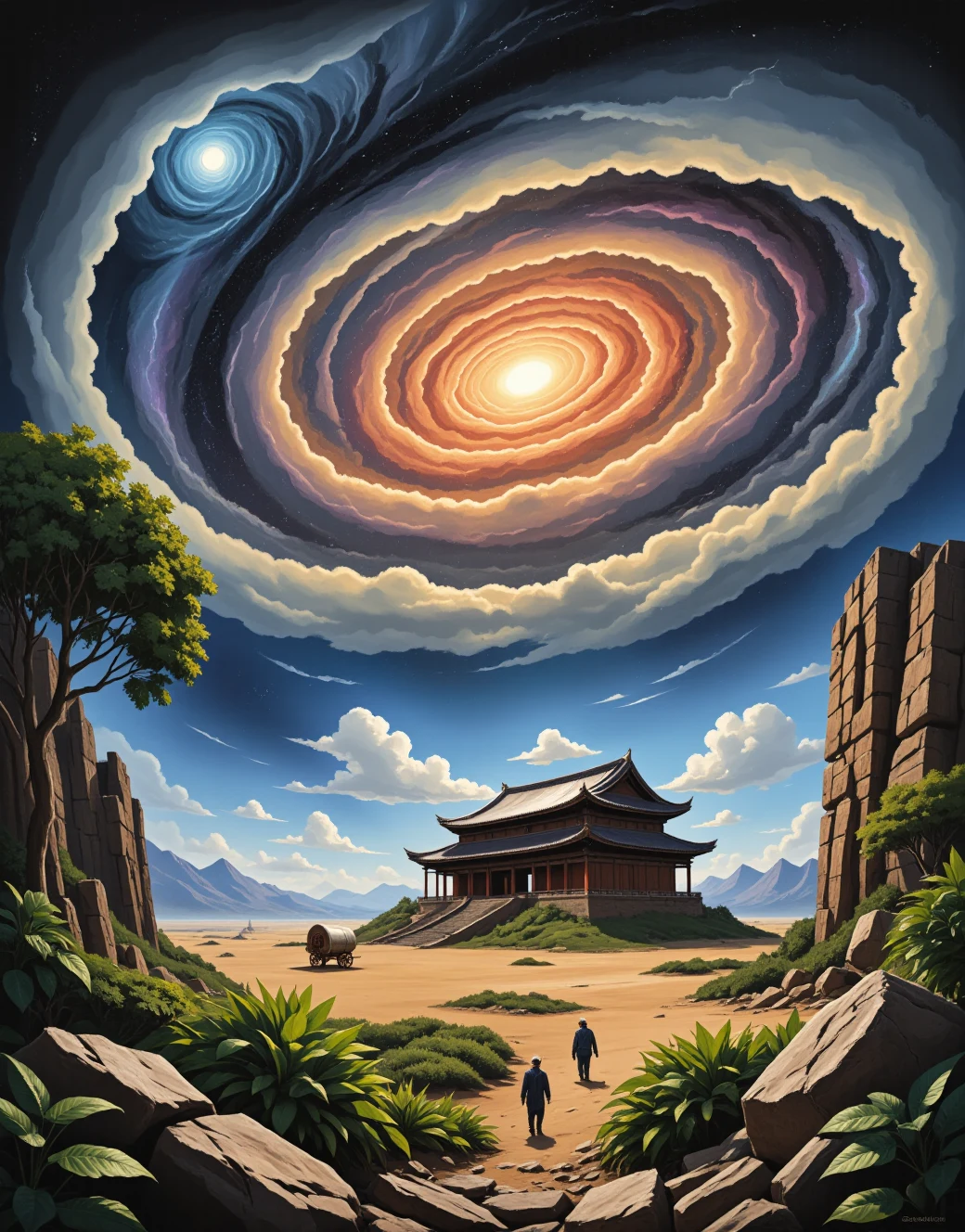 east-asian-architecture-classical-oil-painting-3220de on FenrisXL + Flux