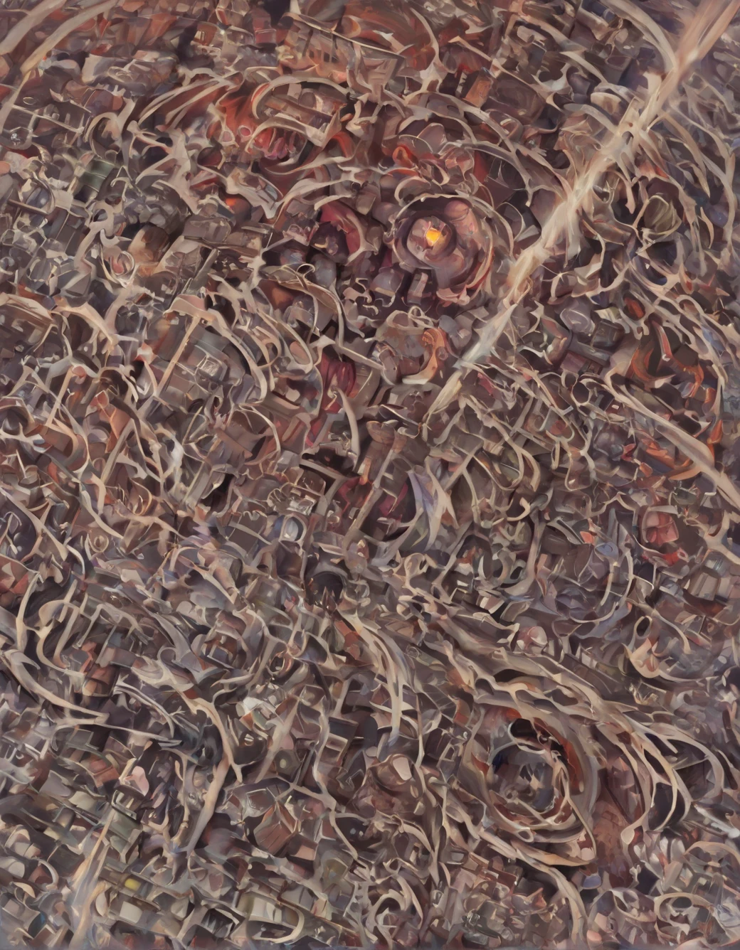 east-asian-architecture-classical-oil-painting-3220de on Indigo Furry Mix XL