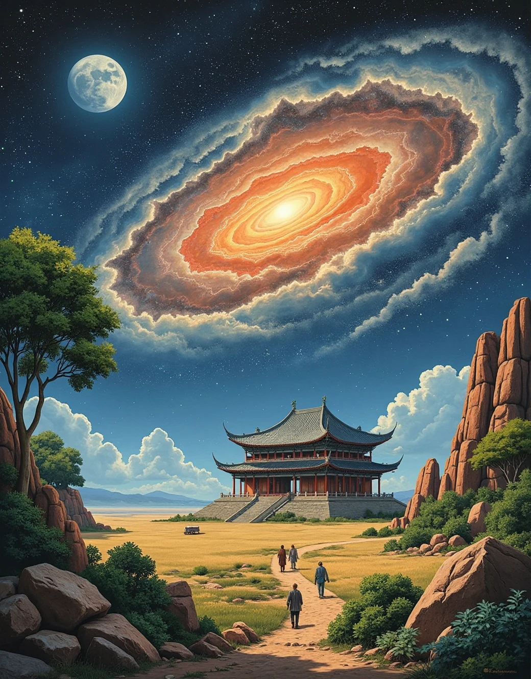 east-asian-architecture-classical-oil-painting-3220de on Jib Mix Flux