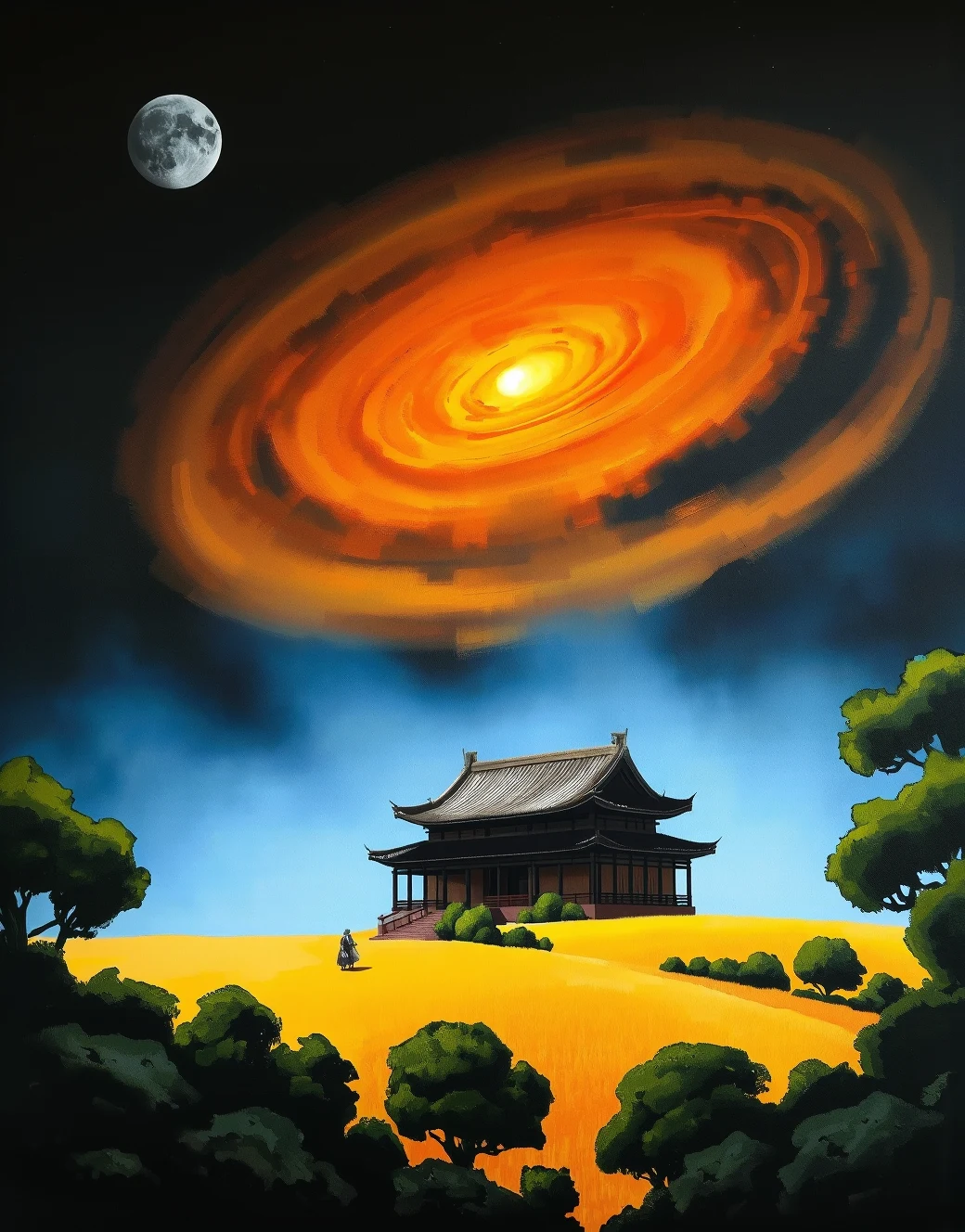 east-asian-architecture-classical-oil-painting-3220de on PixelWave