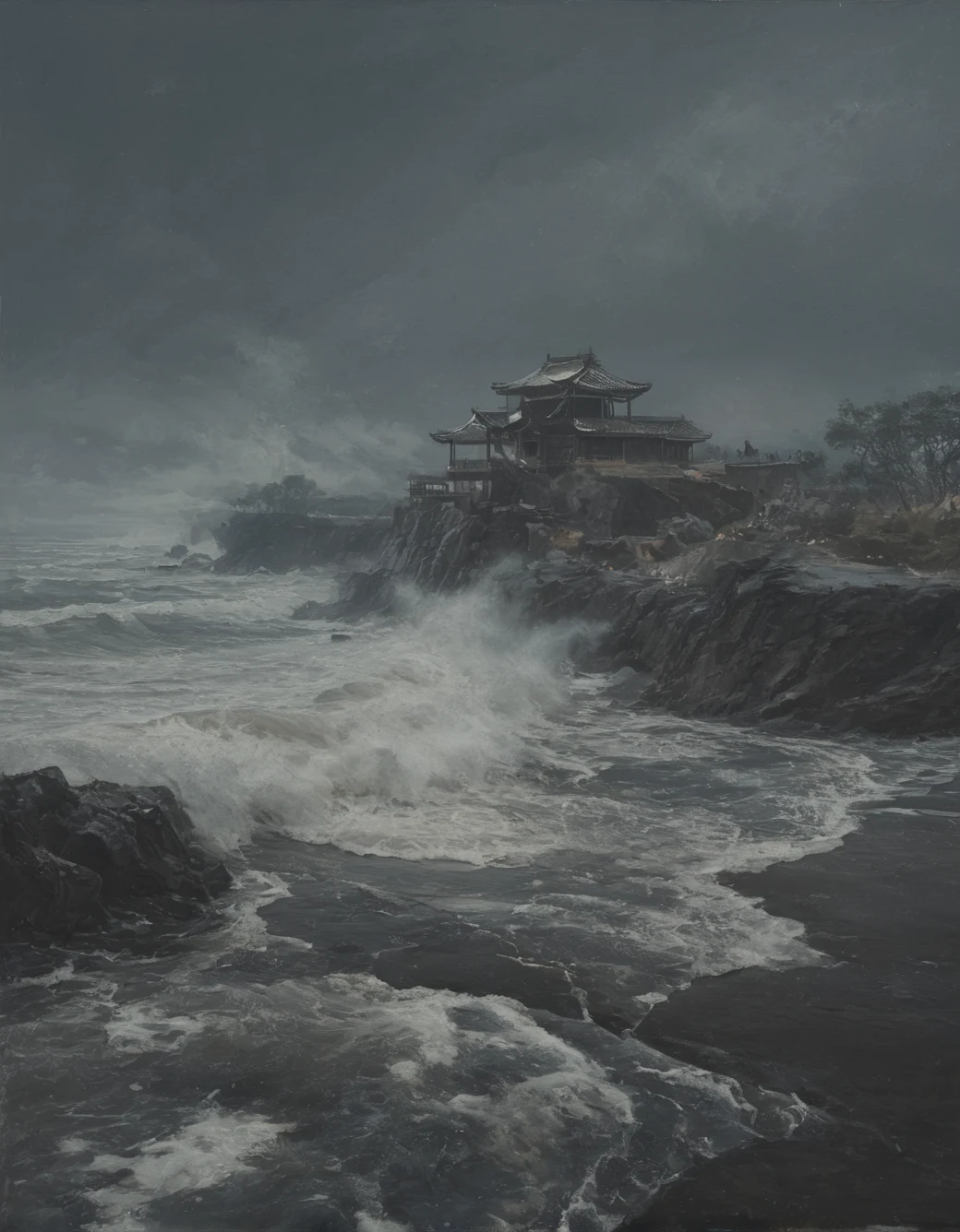 east-asian-architecture-classical-oil-painting-3899df on Art Universe