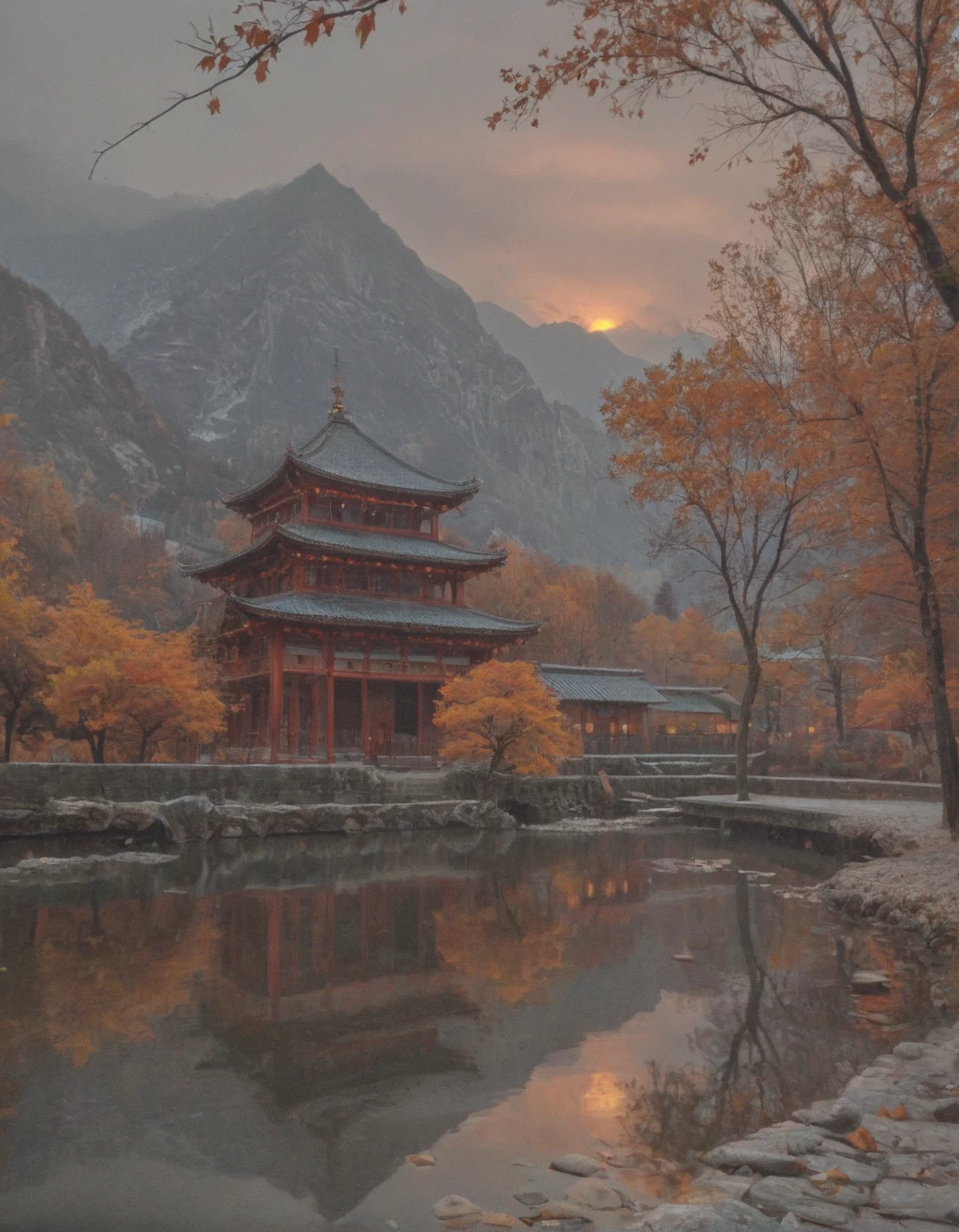 east-asian-architecture-classical-oil-painting-8776d7 on CyberRealistic Pony