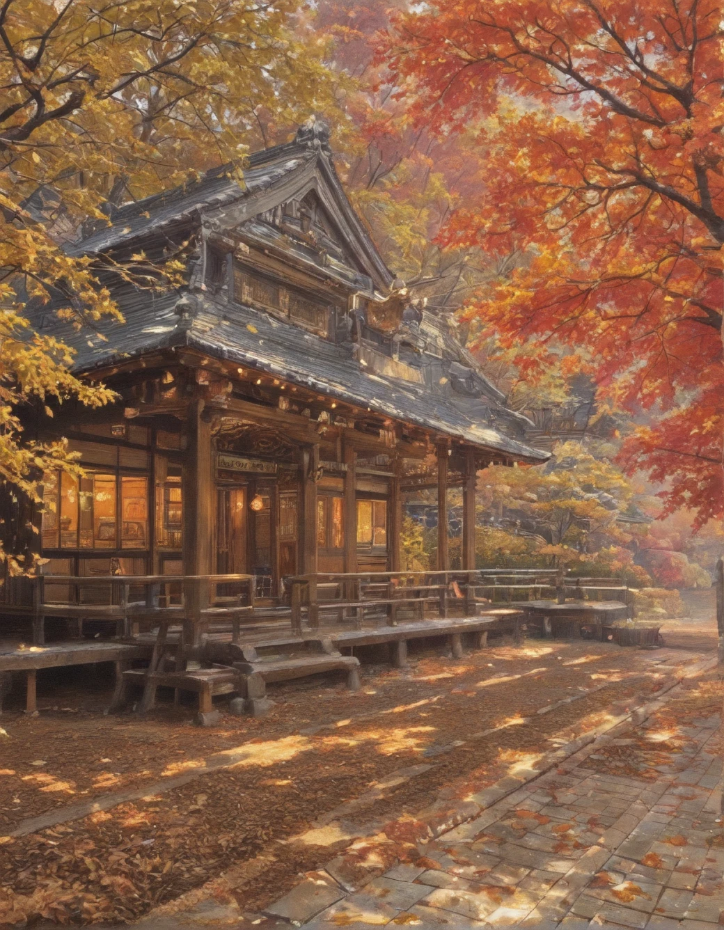 east-asian-architecture-classical-oil-painting-8776d7 on ✨ JANKU Trained + Chenkin & NoobAI + RouWei Illustrious XL ✨