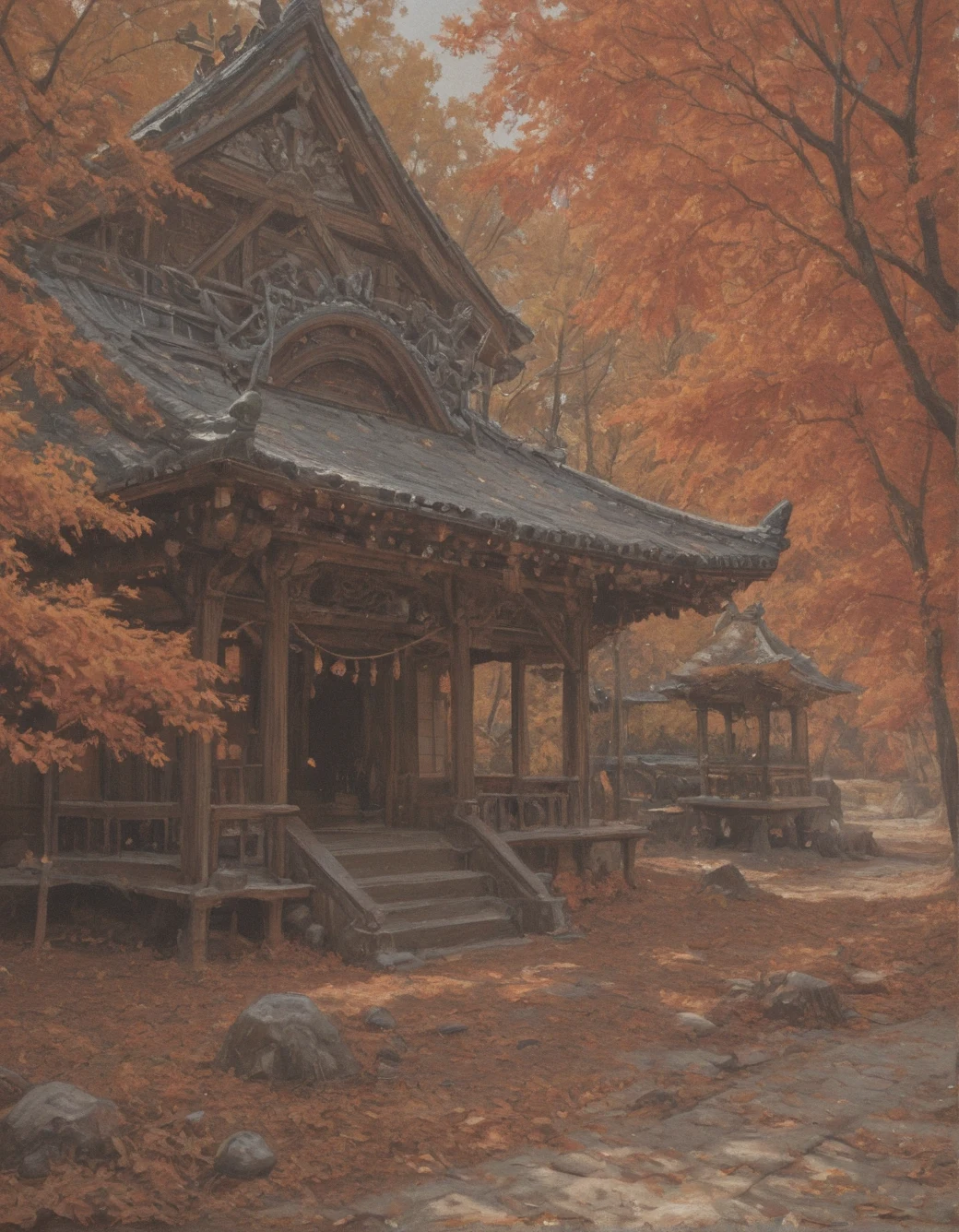 east-asian-architecture-classical-oil-painting-8776d7 on PerfectDeliberate