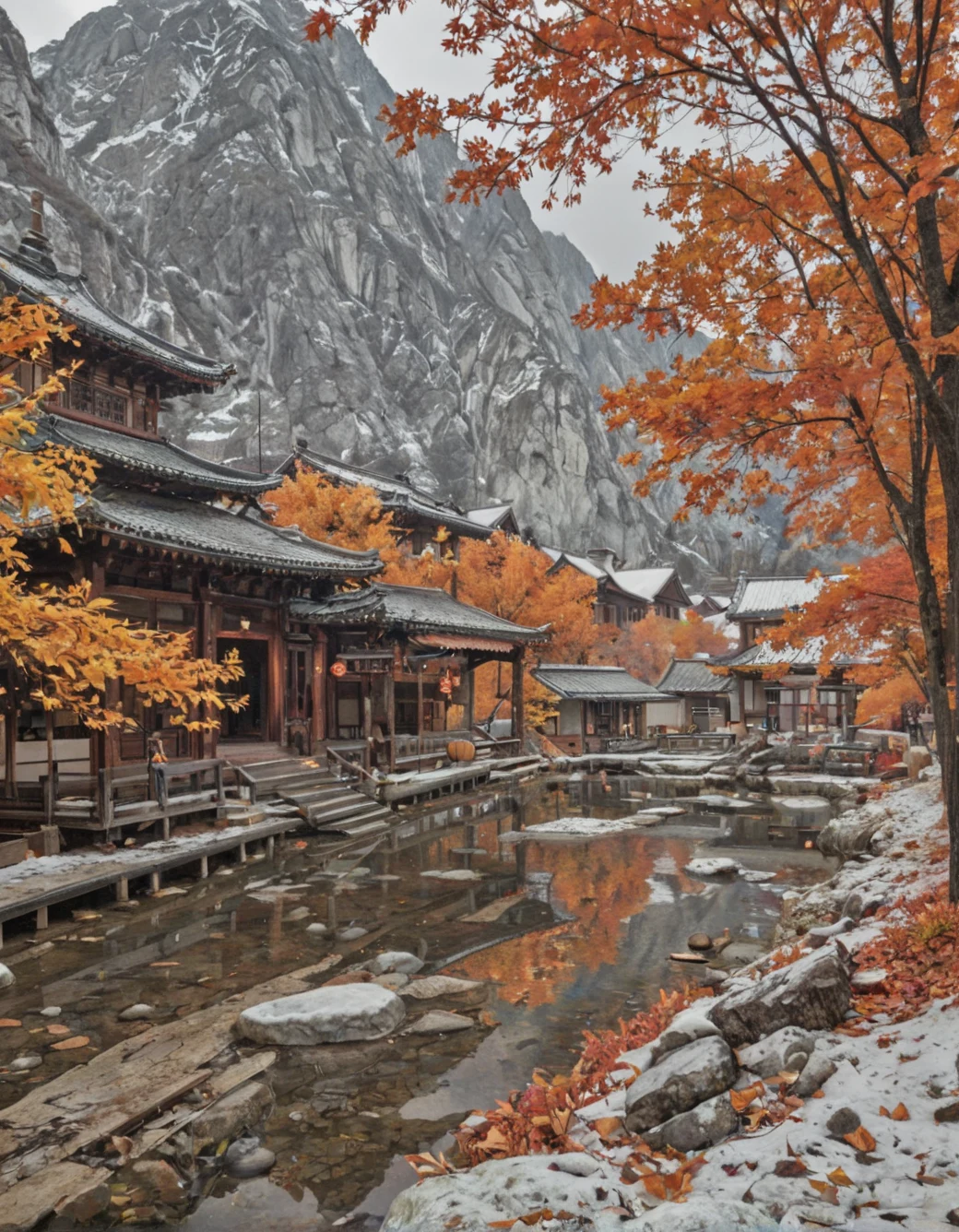 east-asian-architecture-classical-oil-painting-8776d7 on Realism Illustrious By Stable Yogi