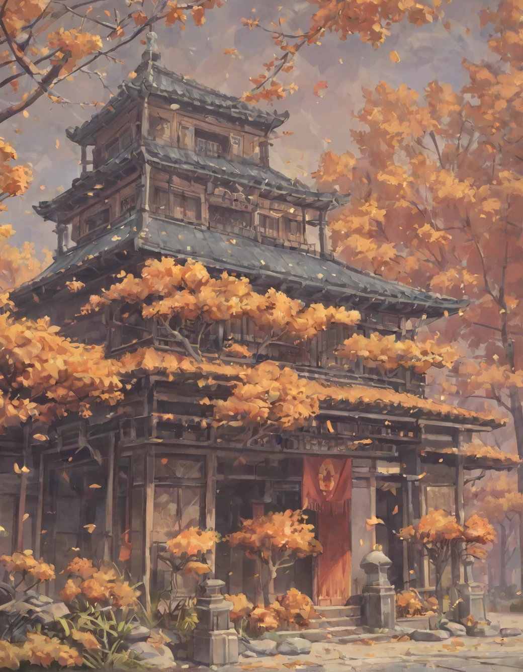 east-asian-architecture-classical-oil-painting-8776d7 on WAI-ANI-PONYXL