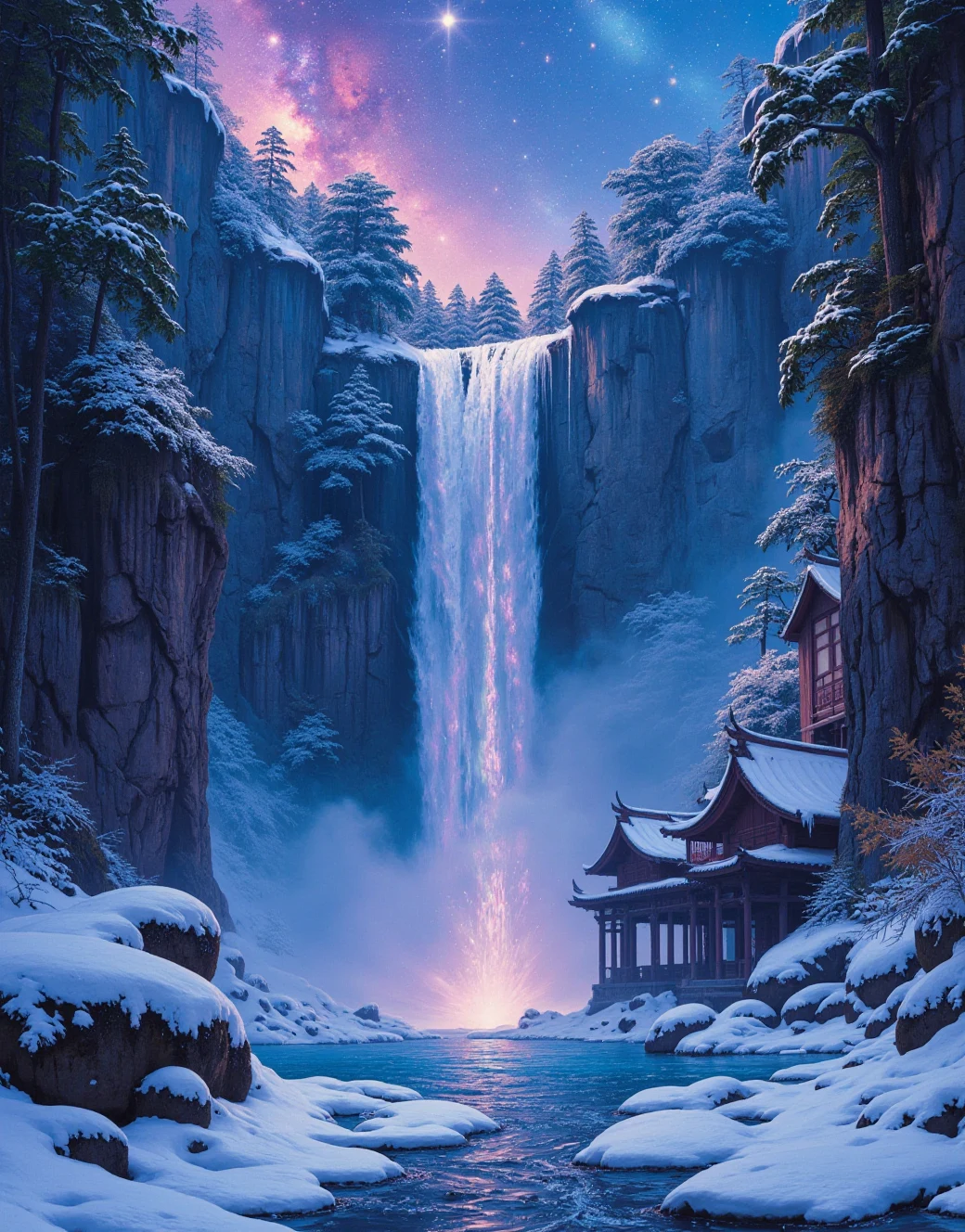 east-asian-architecture-classical-oil-painting-c9e87b on Jib Mix Flux