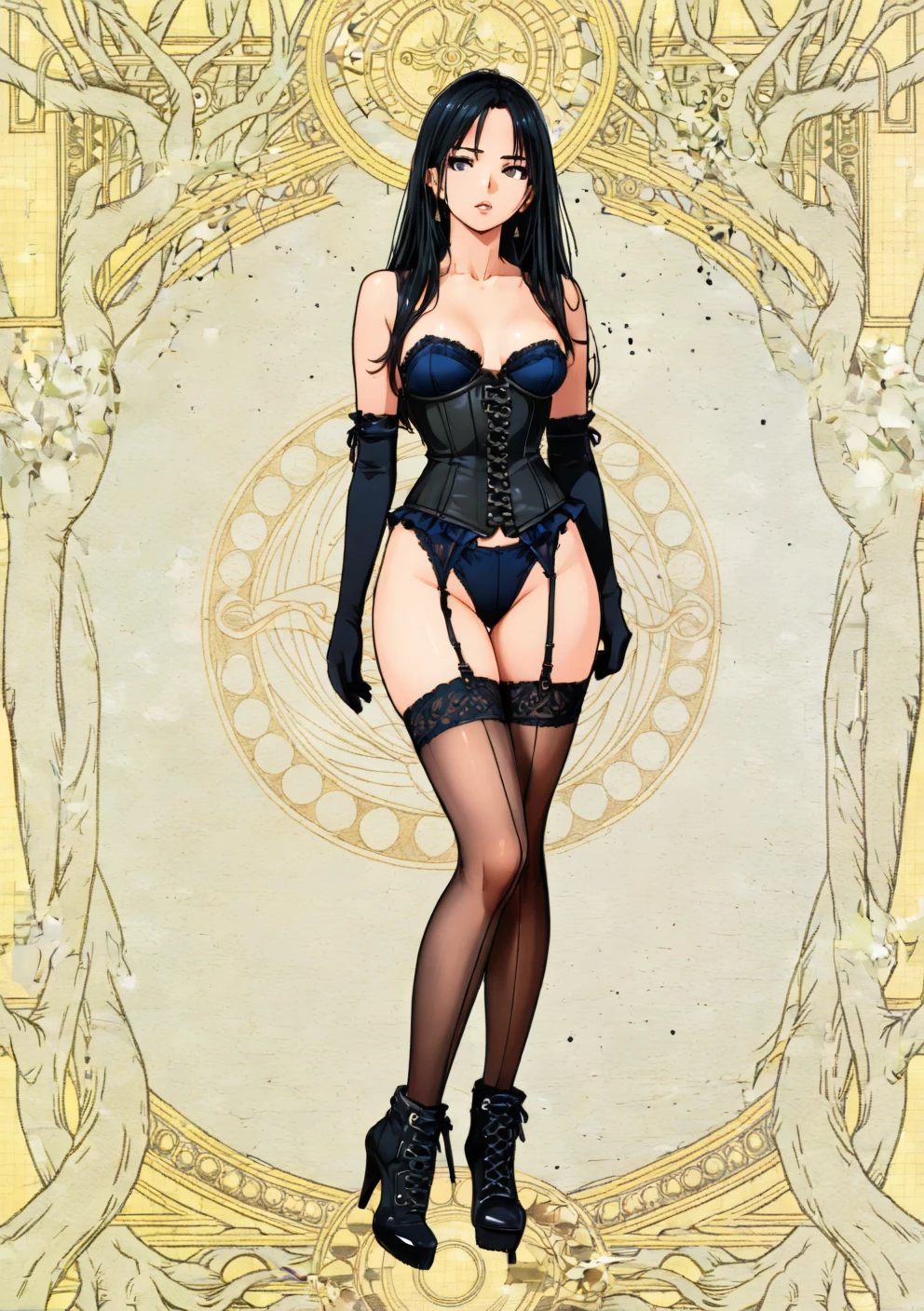 full-length-portrait-pinup-dark-bouffant-99cddd on ✨ JANKU Trained + Chenkin & NoobAI + RouWei Illustrious XL ✨