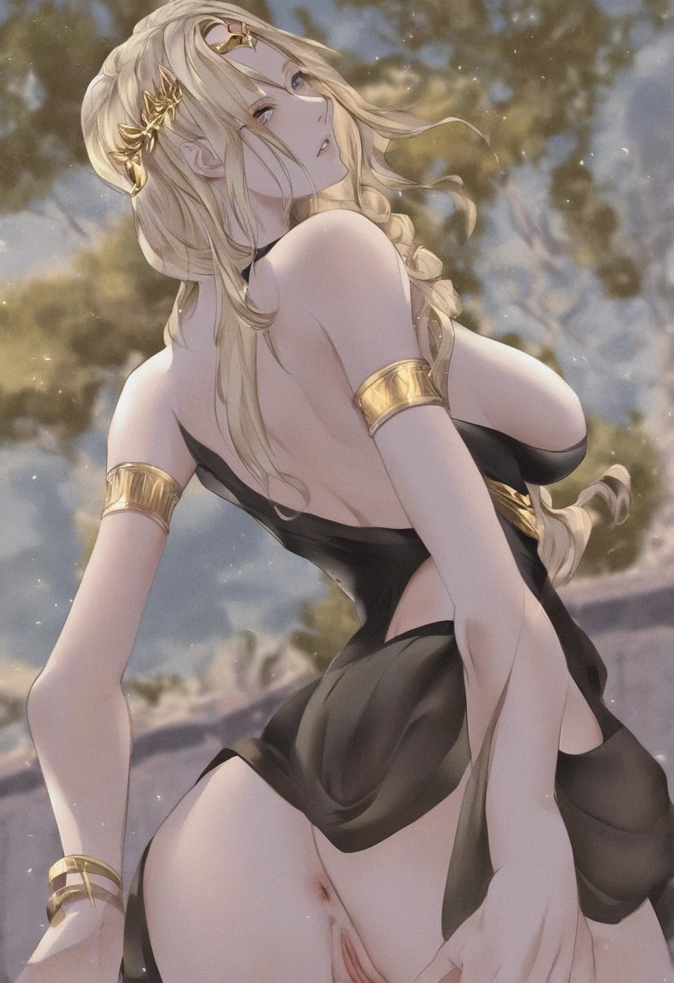 high-aesthetic-windy-1girl-sultry-bracelet-369d9f on Pony Diffusion XL