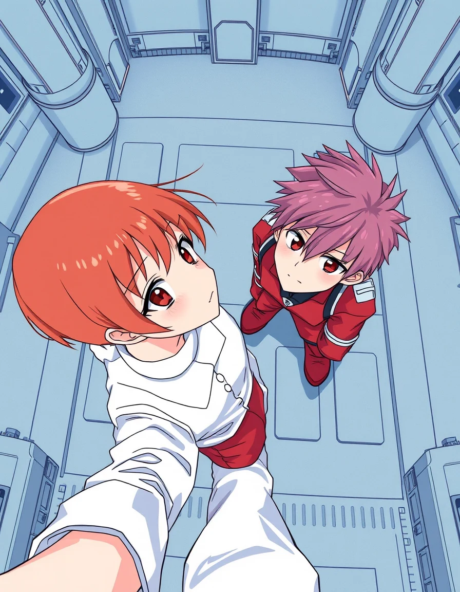 huggedpov-from-above-1girl-1boy-standing-44b407 on FLUX.1 [schnell]