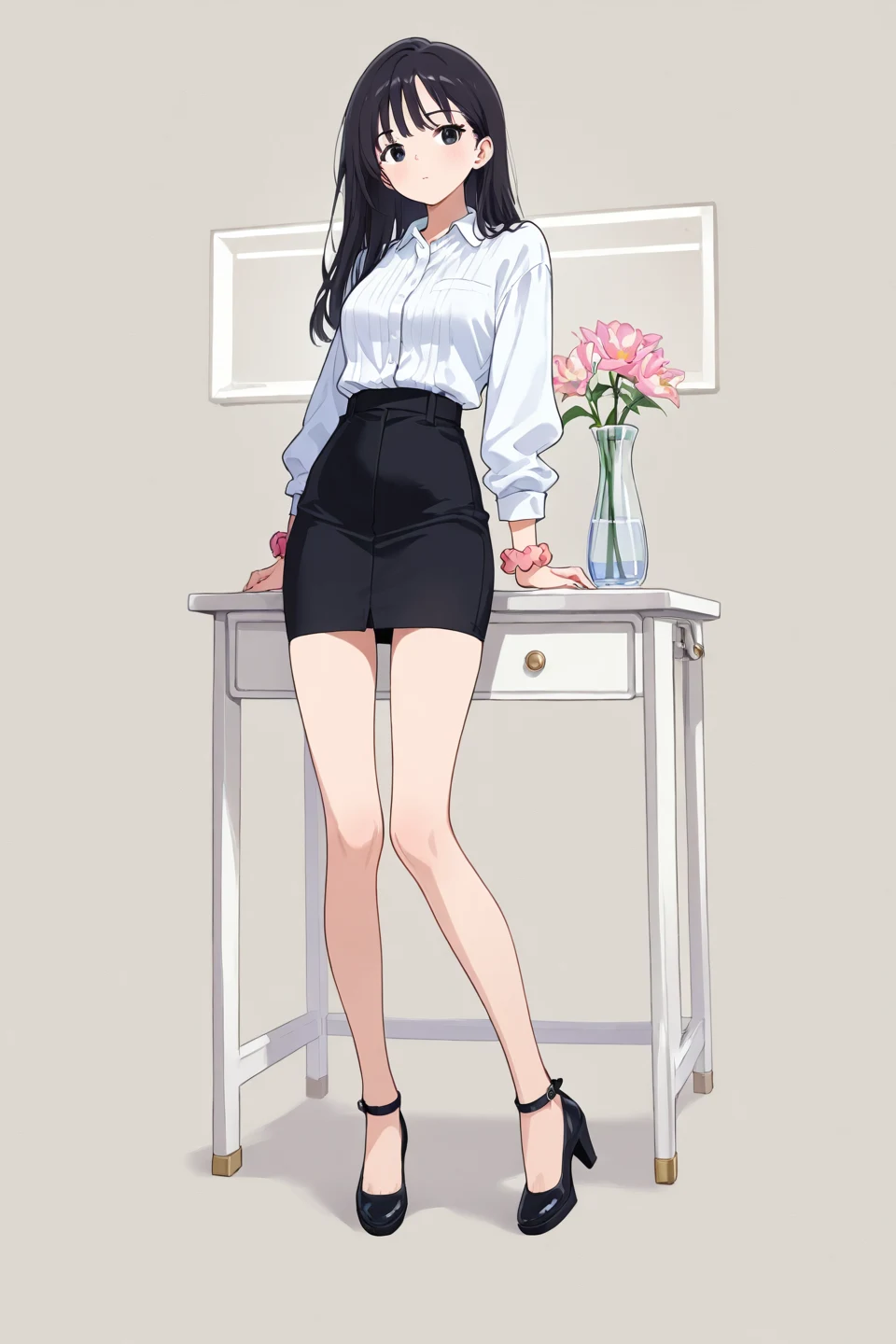 korean-woman-black-eyes-black-hair-99d8a0 on Cat Tower (NoobAI XL checkpoint)