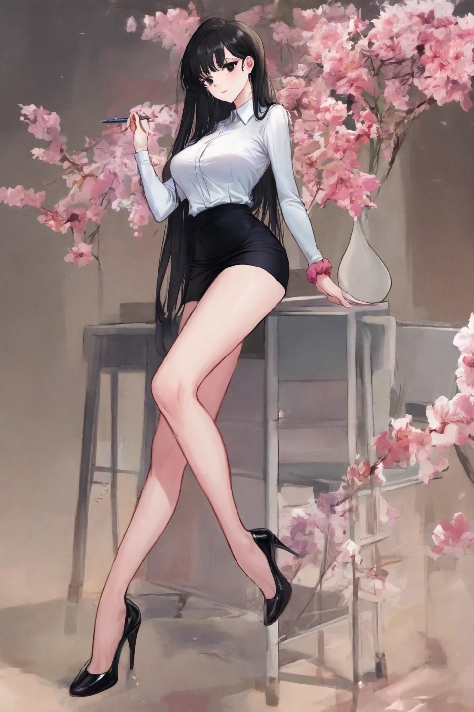 korean-woman-black-eyes-black-hair-99d8a0 on Hassaku XL (Illustrious)