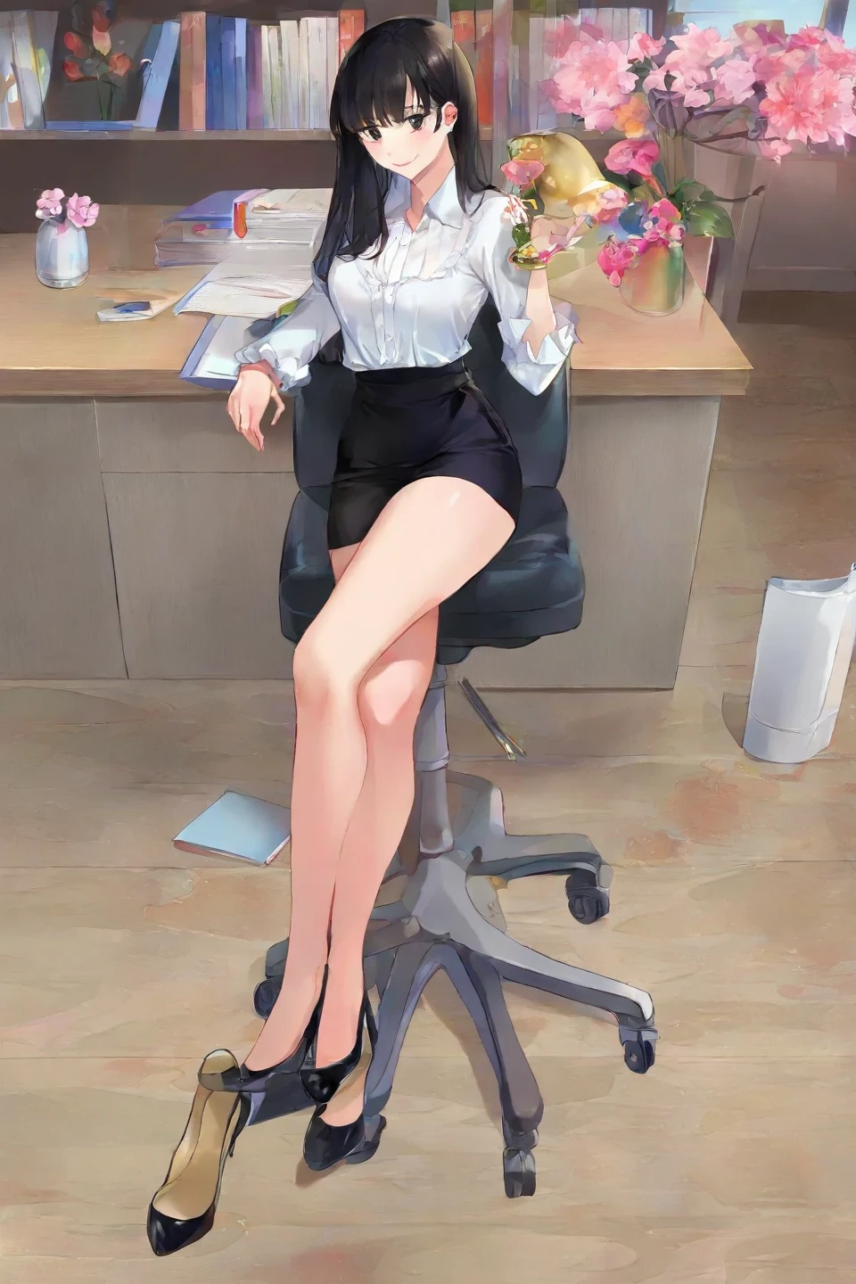 korean-woman-black-eyes-black-hair-99d8a0 on IllustriousXL v0.1