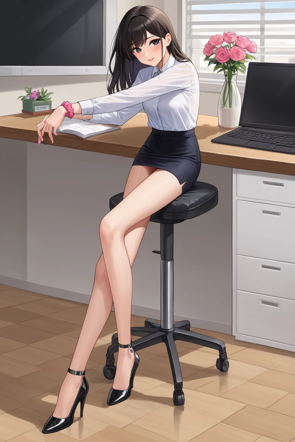 korean-woman-black-eyes-black-hair-99d8a0 on Prefect Pony XL