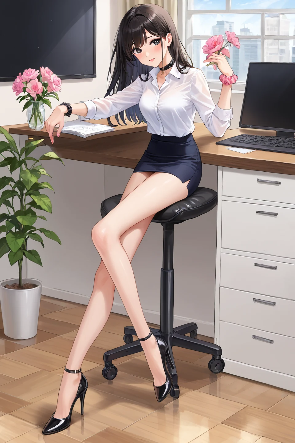 korean-woman-black-eyes-black-hair-99d8a0 on WAI-ANI-PONYXL