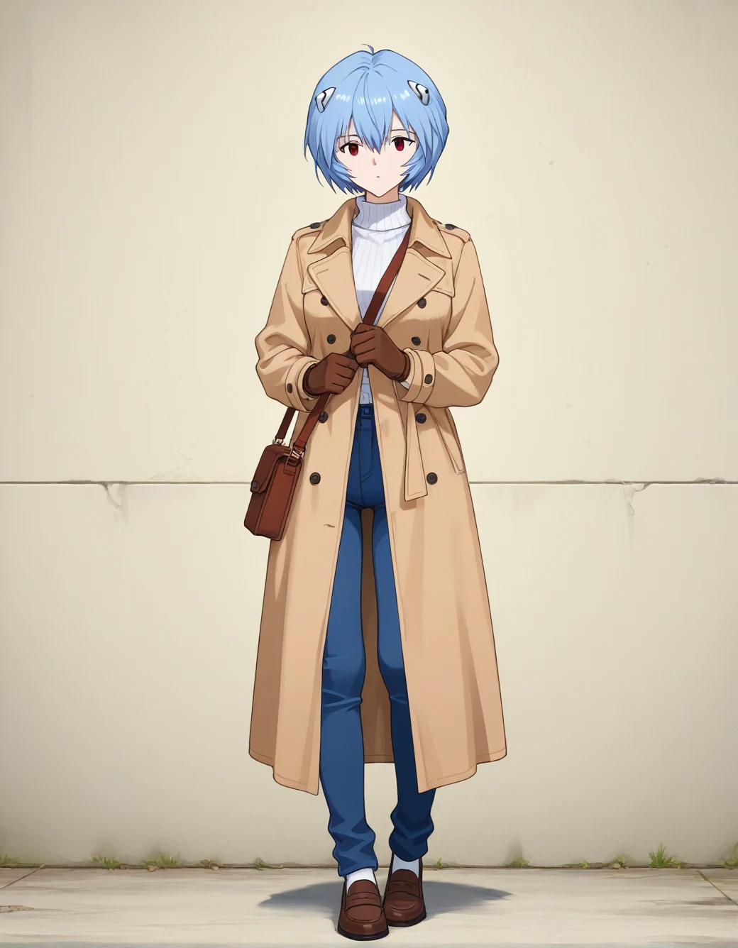 lazypos-1girl-blue-jeans-trench-coat-ddedda on Cat Tower (NoobAI XL checkpoint)