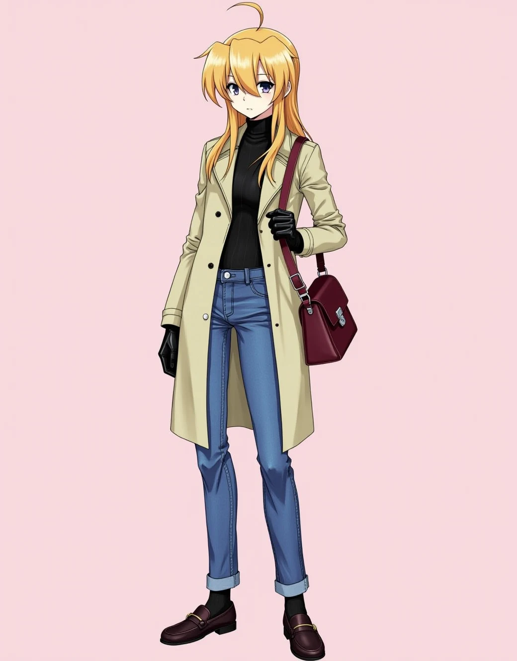 lazypos-1girl-blue-jeans-trench-coat-ddedda on FLUX.1 [dev]