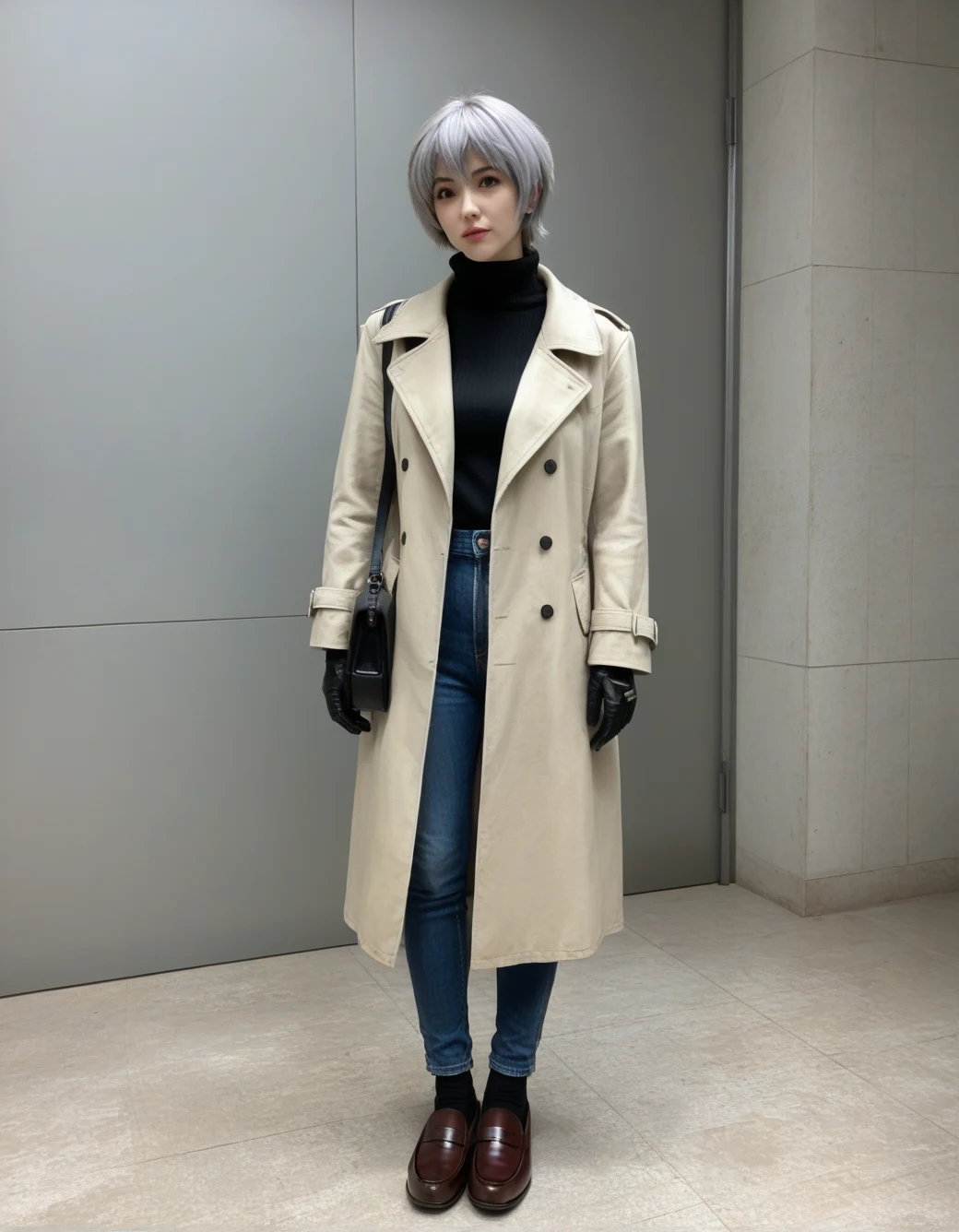 lazypos-1girl-blue-jeans-trench-coat-ddedda on iNiverse Mix(SFW & NSFW)