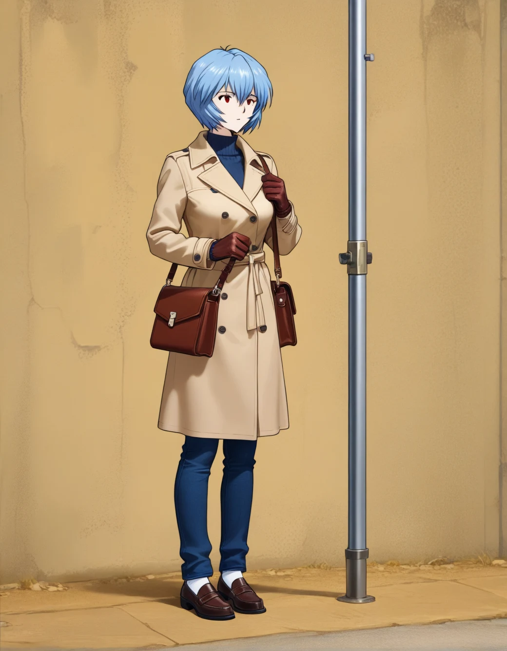 lazypos-1girl-blue-jeans-trench-coat-ddedda on ✨ JANKU Trained + Chenkin & NoobAI + RouWei Illustrious XL ✨