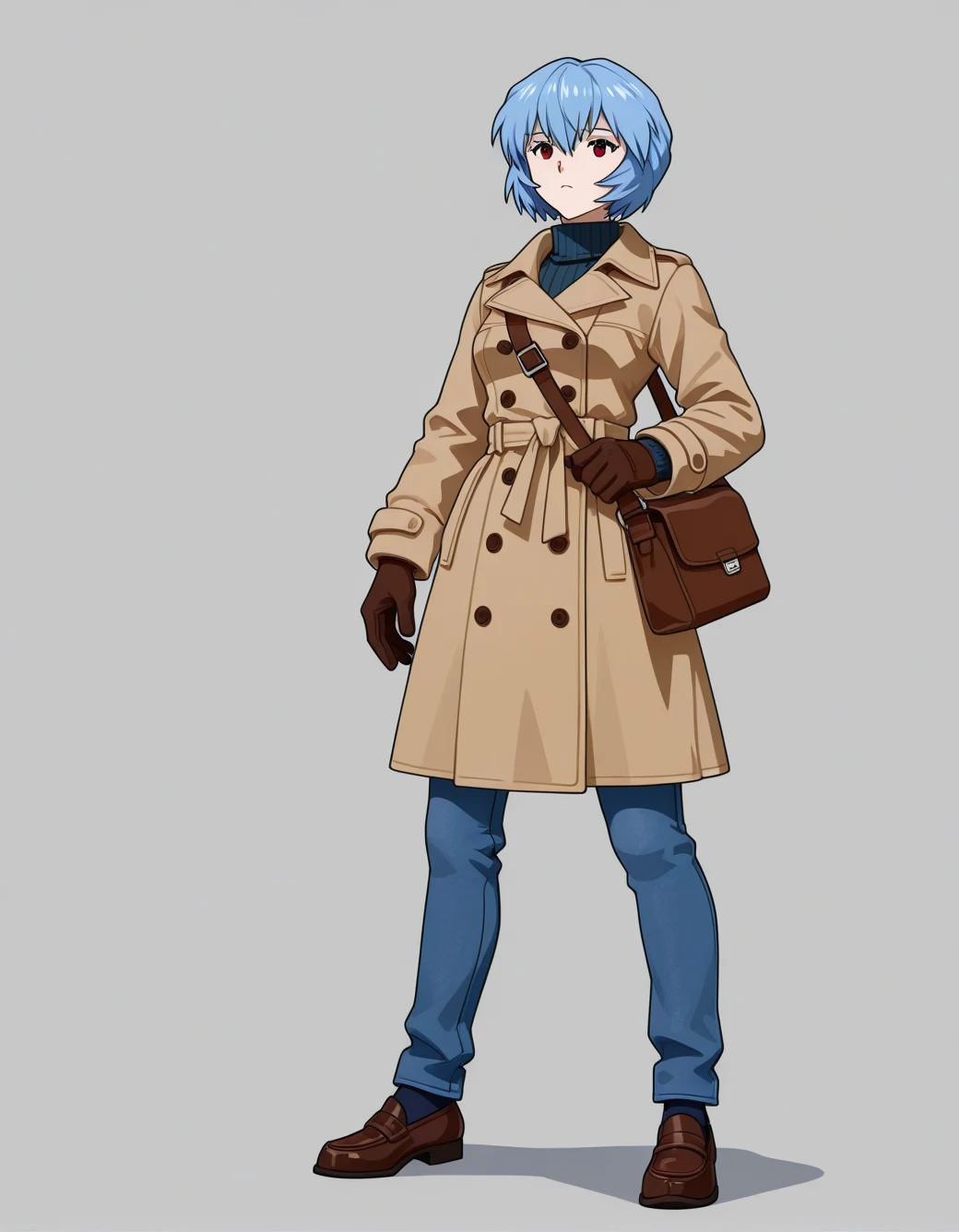 lazypos-1girl-blue-jeans-trench-coat-ddedda on Mol_Keun Mix