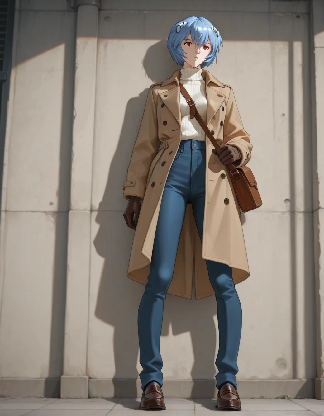 lazypos-1girl-blue-jeans-trench-coat-ddedda on Nova Furry XL
