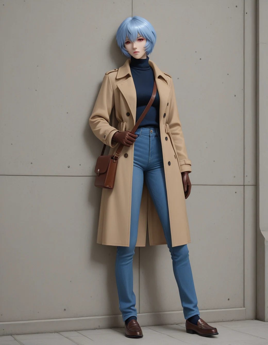 lazypos-1girl-blue-jeans-trench-coat-ddedda on PerfectDeliberate